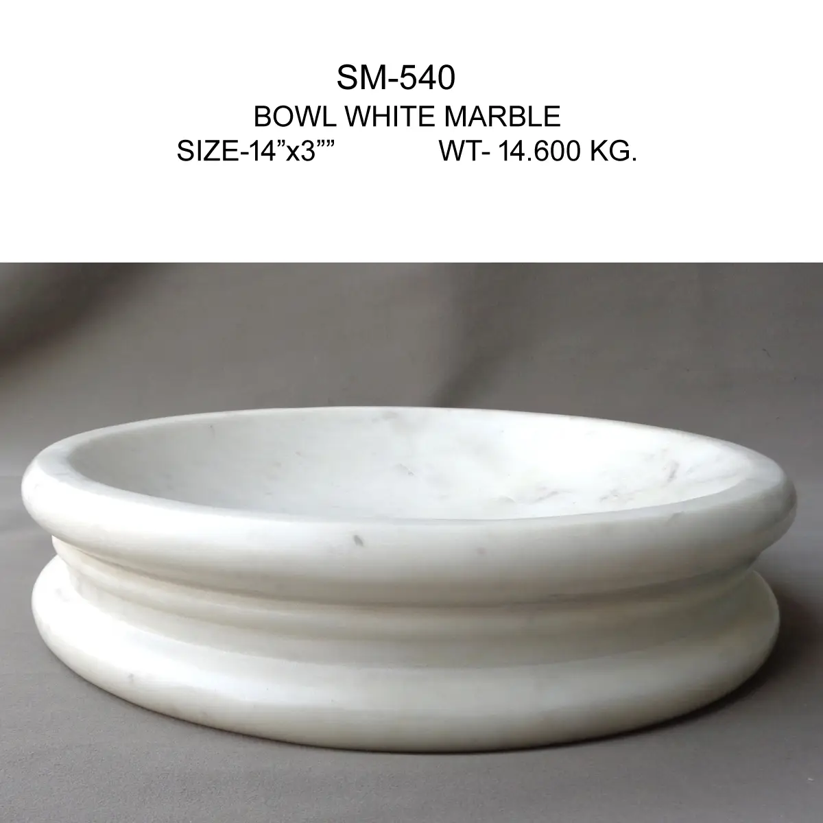 WHITE MARBLE BOWL STYLE-1 SMALL